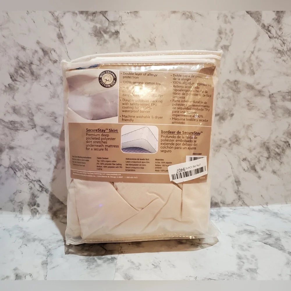 Allergy Protection Crib Mattress Pad With Organic Cotton Pad
